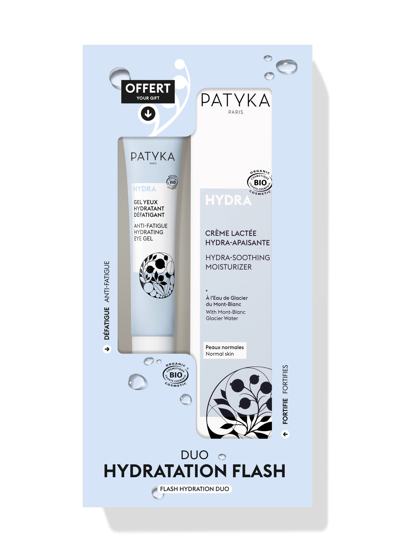 Duo HYDRA - Sérum Hydra-Booster (10ml) & Crème Lactée Hydra-Apaisante (15ml)-Patyka