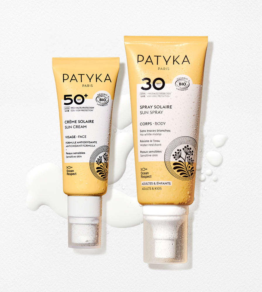 Patyka - La Trousse Duo Solaires - Crème Solaire SPF50+ (Visage) et Spray Solaire SPF30 (Corps)
